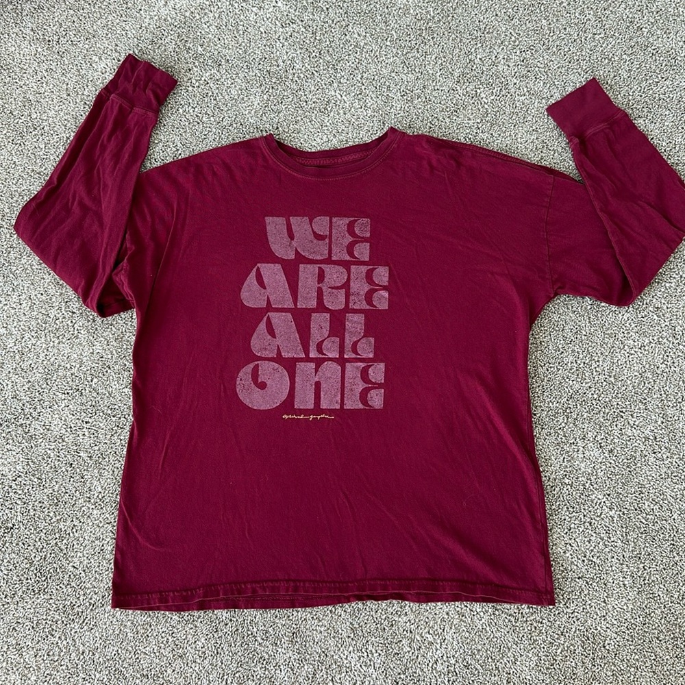Spiritual gangster we are all one pullover oversized shirt size small